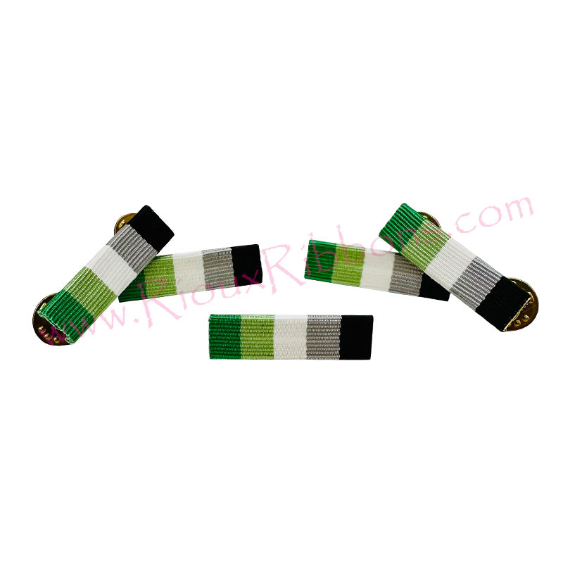 Aromantic Pride Ribbon Front Pins