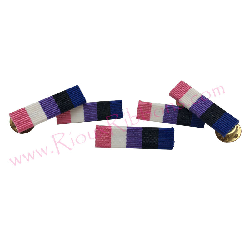 Gender Fluid Pride Ribbon Front Pins