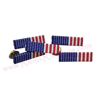 American Flag Ribbon Front Pins