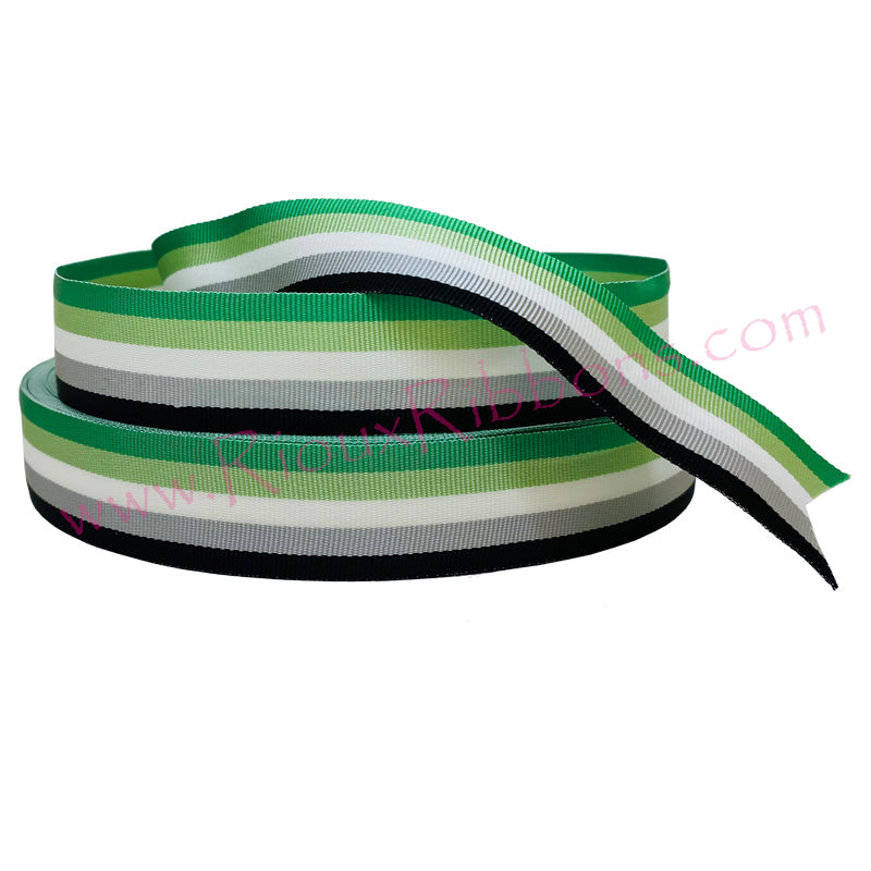 "Aromantic Pride" 1" Grosgrain Ribbon