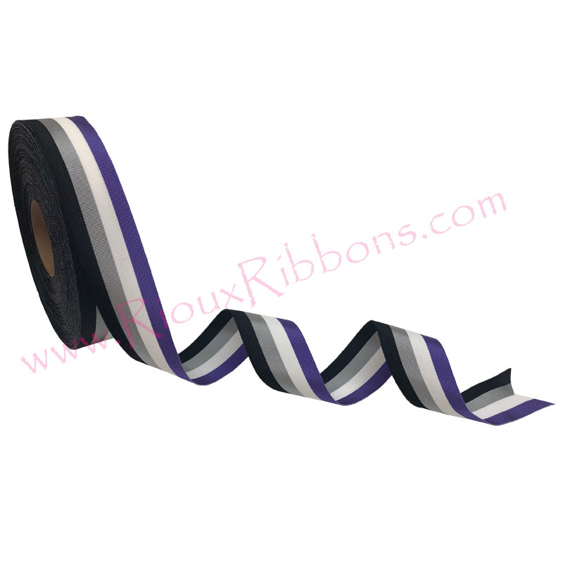 "Asexual Pride" 1-3/8" Grosgrain Ribbon