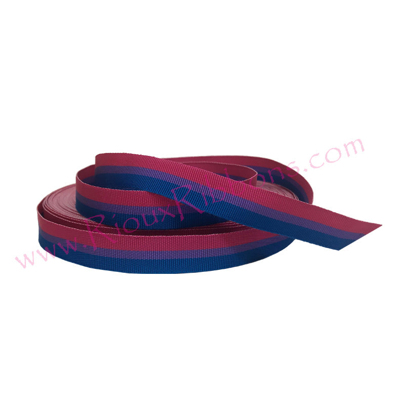 "Bisexual Pride" 5/8" Grosgrain Ribbon
