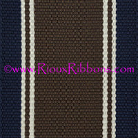 "Cooper (Navy/Brown)" 1-1/2" Grosgrain Ribbon
