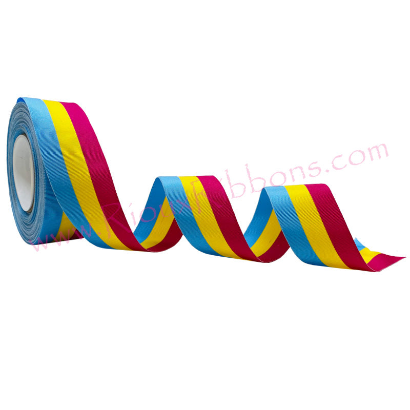 "Pansexual Pride" 1-3/8" Grosgrain Ribbon