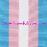 "Transgender Pride" 1-3/8" Grosgrain Ribbon