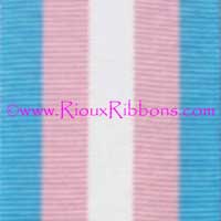 "Transgender Pride" 1" Grosgrain Ribbon