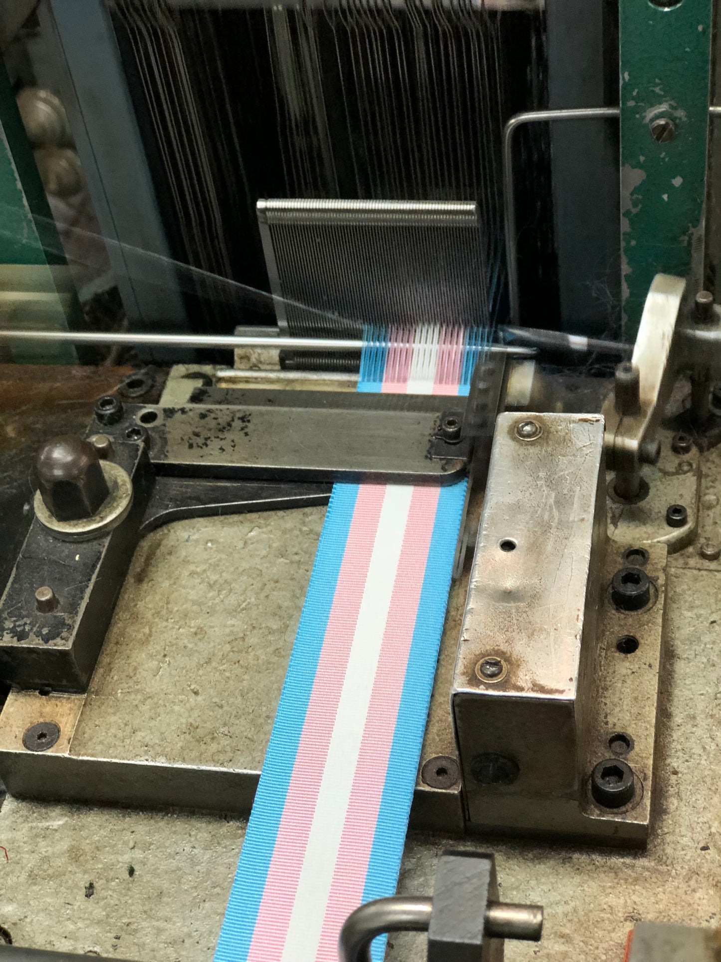 "Transgender Pride" 1-3/8" Grosgrain Ribbon