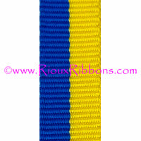 "We Stand with Ukraine" 3/8" Grosgrain Ribbon