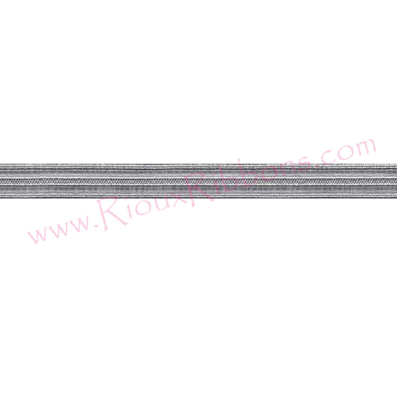 Silver metallic woven trim for military uniforms, marching band uniforms, costumes and ceremonial apparel