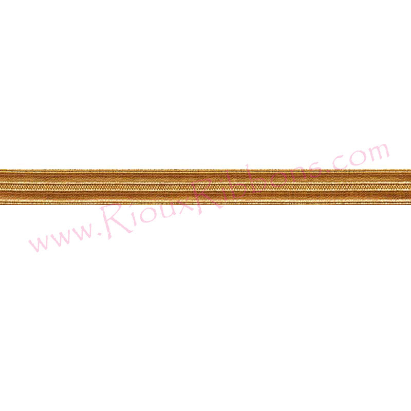 Gold metallic woven trim for military uniforms, marching band uniforms, costumes and ceremonial apparel