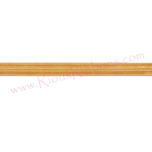 Gold metallic woven trim for military uniforms, marching band uniforms, costumes and ceremonial apparel