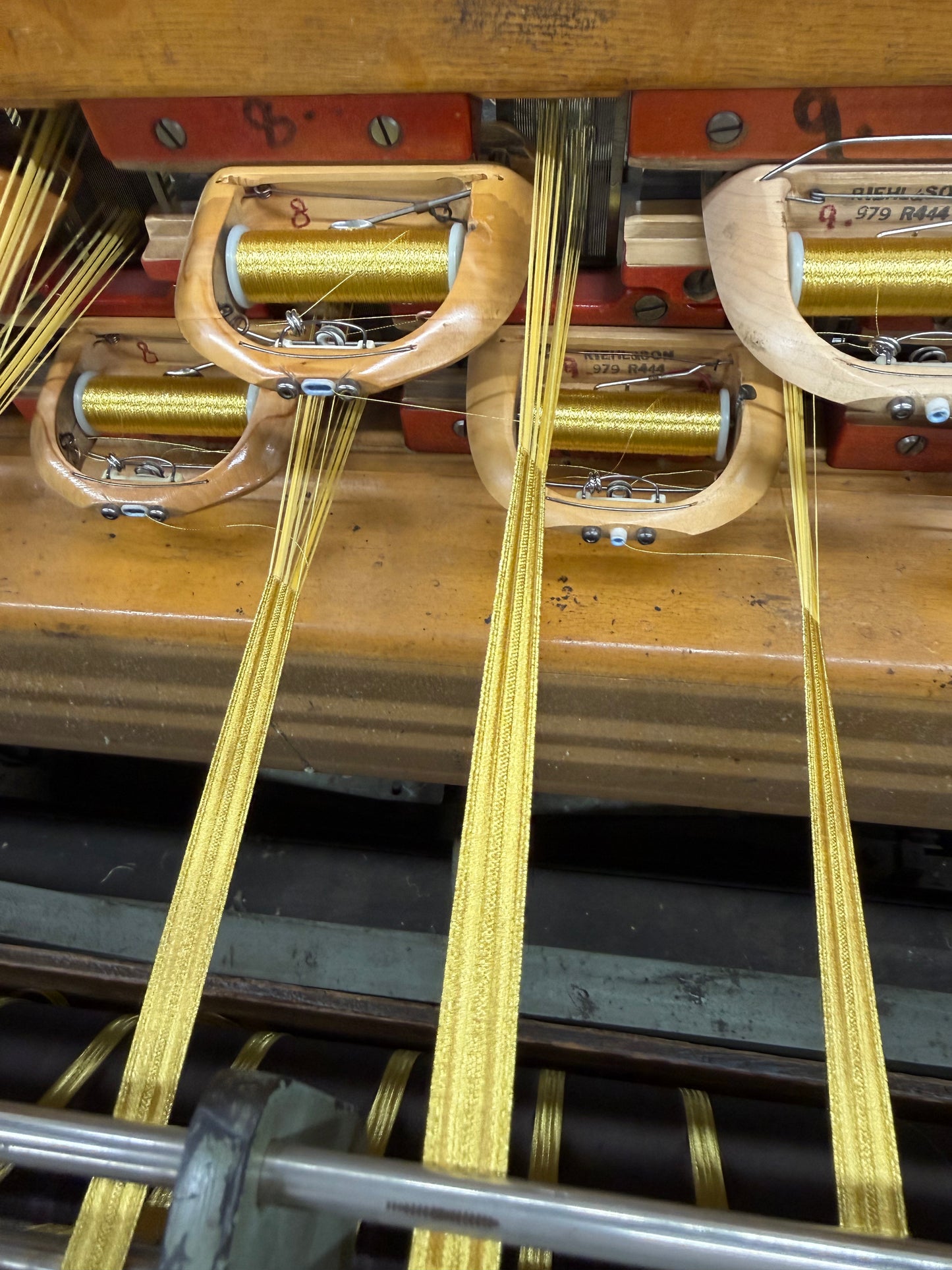 Gold metallic woven trim for military uniforms, marching band uniforms, costumes and ceremonial apparel