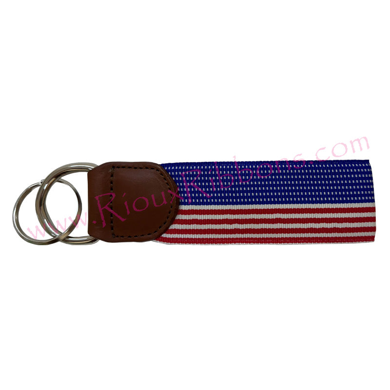 "American Flag" E'toile Ribbon Key Fob