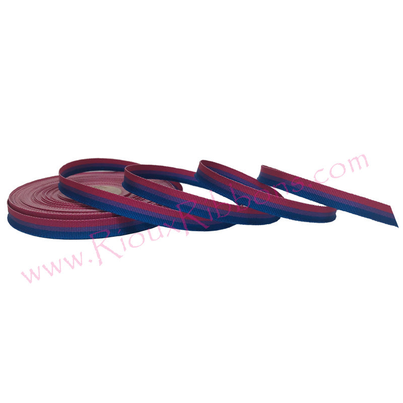 "Bisexual Pride" 3/8" Grosgrain Ribbon