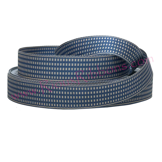 "Check Please" (New Blue) 1" Grosgrain Ribbon