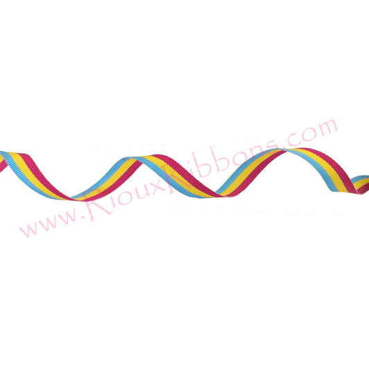 "Pansexual Pride" 3/8" Grosgrain Ribbon