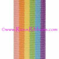 "Pastel Rainbow Pride" 5/8" Grosgrain Ribbon