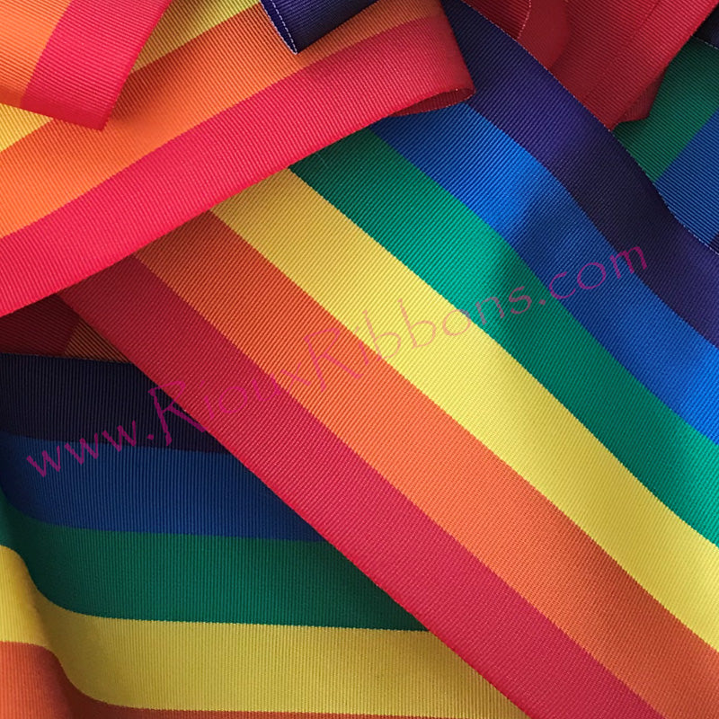 "Rainbow Pride" 4 1/2" Grosgrain Ribbon